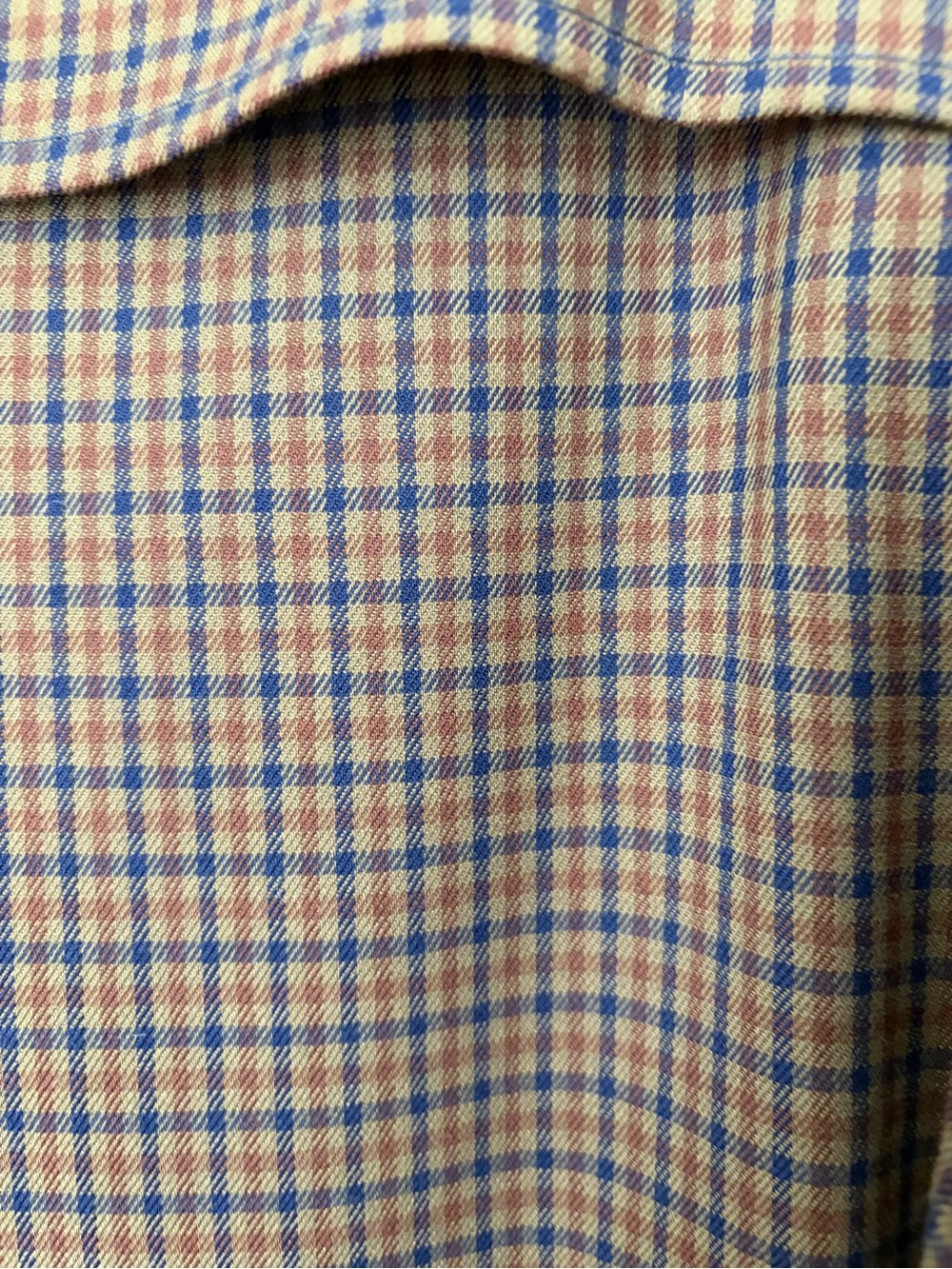 Sandro Brown Check Double-Breasted Trench Coat with Navy Lining - Picture 5 of 6